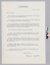 Letter from Howard Hughes to William Randolph Hearst