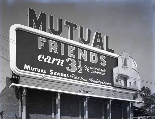 Mutual Savings and Loan Association signboard