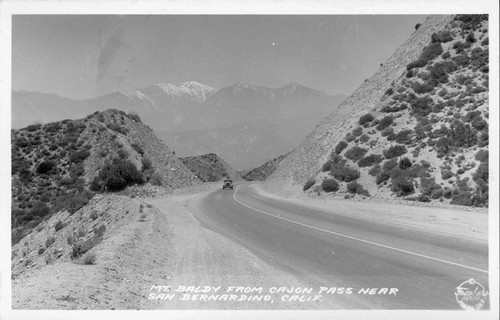 Mt. Baldy from Cajon Pass Near San Bernardino, Claif