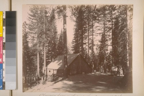 Changing horses on the road from Wawoona [i.e. Wawona] to Yo Semite [i.e. Yosemite] Valley (Mariposa Co. Cal.). [No.] 33