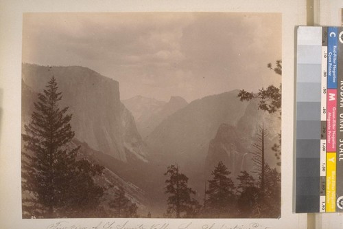 First view of Yo Semite [i.e. Yosemite] Valley from Inspiration Point (Mariposa Co.). [No.] 36