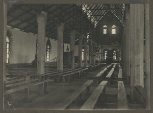 Inside view of the church of Machame, Machame, Tanzania, ca.1929-1940