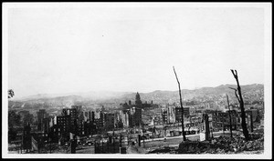 San Francisco earthquake damage, from Nob Hill, 1906