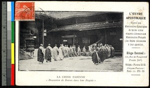 Procession of monks, China, ca.1920-1940