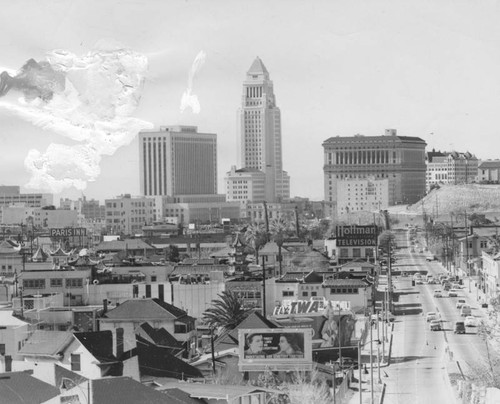 View of downtown Los Angeles, looking south