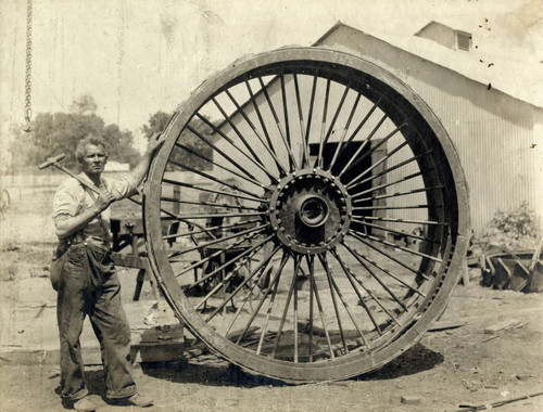 Smith and Curry first tractor wheel