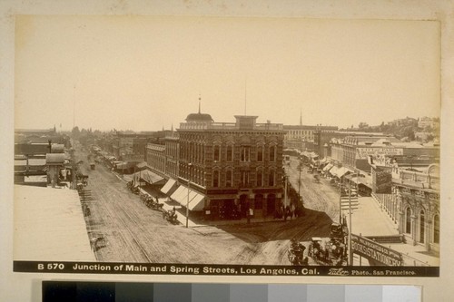 Junction of Main and Spring Streets, Los Angeles, Cal