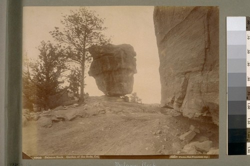 Balance Rock. Garden of the Gods, Col. [Colorado]. 4903. [Photograph by Isaiah West Taber.]