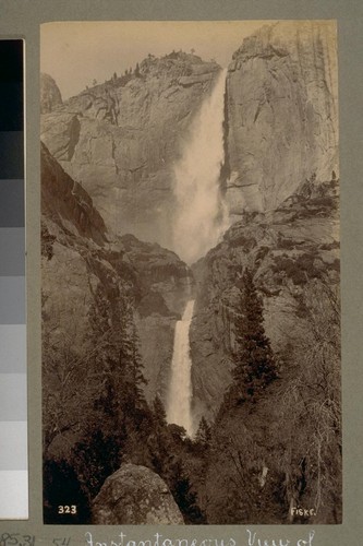 Instantaneous View of Yosemite Falls [Yosemite Valley]. 323. [Photograph by George Fiske.]