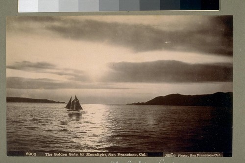 The Golden Gate, by Moonlight, San Francisco, Cal. 6903. [Photograph by Isaiah West Taber.]