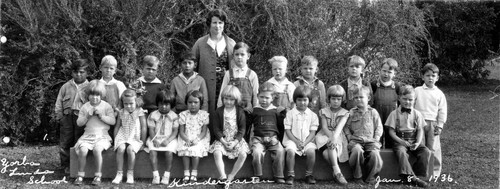 Kindergarten, Yorba Linda Grammar School, January 1936