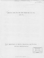 Medical Care for the Aged Under MAA and OAA. 1960-64; U.S. Department of Health, Education and Welfare, Welfare Administration