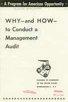 Why - and How - to Conduct a Management Audit, by Robert M. Creaghead. Chamber of Commerce of the United States