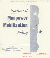 National Manpower Mobilization Policy, Issued by the U.S. Department of Labor