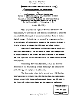 Manpower Requirements and the Supply of Labor: Productivity Trends and Unemployment, by Leon Greenberg. Bureau of Labor Statistics, U.S. Department of Labor, the National Council on the Aging, October 26, 1965