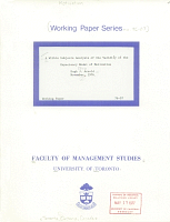 A Within Subjects Analysis of the Validity of the Expectancy Model of Motivation, by Hugh J. Arnold. Working Paper No. 76-07, Faculty of Management Studies, University of Toronto, November 1976