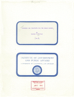 Progress and Prospects for the Negro Worker, by Herman P. Miller. Institute of Government and Public Affairs. University of California, Los Angeles, November 1964