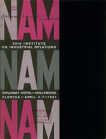 33rd NAM Institute on Industrial Relations. Diplomat Hotel, Hollywood, Florida, April 3-7, 1961. National Association of Manufacturers