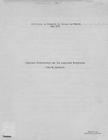 National Productivity and Its Long-term Projection, by John W. Kendrick. Conference on Research in Income and Wealth, May 1951