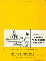 Guidebook to a Modern Personnel Program: A Guidebook to Help You Develop Your Personnel Policies and Procedures. Prepared and edited by the Personnel Division, Mutual of New York, The Mutual Life Insurance Company of New York