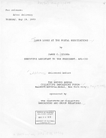 Labor Looks at the Postal Negotiations, by James C. Gildea. Delivered before the Second Annual Collective Bargaining Forum. Institute of Collective Bargaining and Group Relations, May 19, 1970