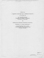 Address on “Attitudes Toward Old Age in Different Cultures” To be given by Dr Erwin Ackerknecht Professor of History of Medicine University of Wisconsin at Northwestern University Centennial Conference "Problems of an Aging Population". June 7, 1951