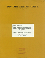 Citizen Participation as Administrative Ideology: Conflict in the Legitimation of Authority, by Willis J. Goudy and Robert O. Richards. Iowa State University, Industrial Relations Center, Working Paper 72-04