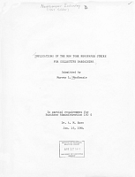 Implications of the New York Newspaper Strike for Collective Bargaining, by Murray L. MacKenzie. Business Administration 150 G, Dr. A.M. Ross, January 15, 1964