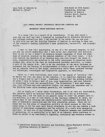 1951 Annual Report: Industrial Relations Director and Secretary Union Employers Section, by Matthew A. Kelly. 6th Annual Convention, Printing Industry of America, October 25, 1951