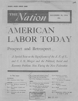 American Labor Today: Prospect and Retrospect. The Nation, Special Issue, December 10, 1953