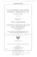 Longshoremen's and Harbor Workers' Compensation Act (Third Party Liability), Report by Special Subcommittee of Committee on Education and Labor, December 1956