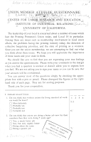 Union Member Attitude Questionnaire, Center for Labor Research and Education, Institute of Industrial Relations, University of California