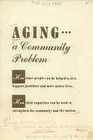 Aging…A Community Problem