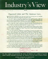 Industry's View on Organized Labor and the Antitrust Laws. National Association of Manufacturers