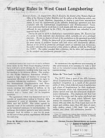 Working Rules in West Coast Longshoring, by Max D. Kossoris. From the Monthly Labor Review, January 1961