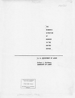 The Economic Situation of Negroes in the United States, by Arthur J. Goldberg. U.S. Department of Labor