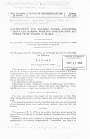 Compensation for Injuries Under Longshoremen's and Harbor Workers' Compensation Act Where Third Person is Liable. Report to Accompany H.R. 12728, 85th Congress, Second Session