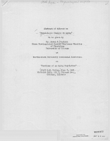 Abstract of Address on Physiologic Changes in Aging to be given by Dr. Anton J. Carlson, Professor Emeritus of Physiology, University of Chicago at Northwestern University Centennial Conference on Problems of an Aging Population, June 8, 1951