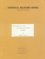 The Donkey and the Stick: Revisited, by Clifford E. Smith. Working Paper No. 1973-06, Industrial Relations Center, Iowa State University