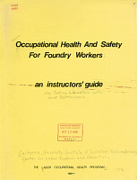 Occupational Health and Safety for Foundry Workers: An Instructors’ Guide, the Labor Occupational Health Program