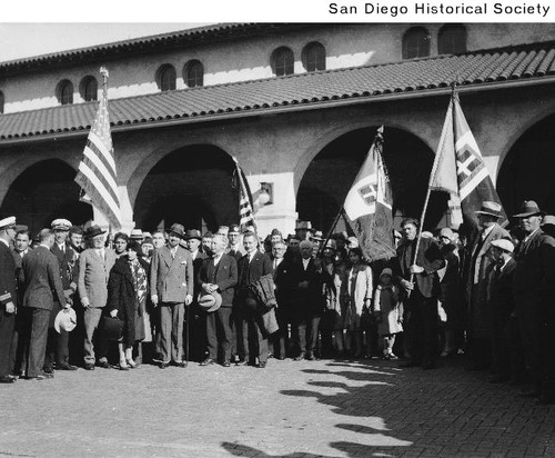 Reception crowd for Italian aviator Italo Balbo