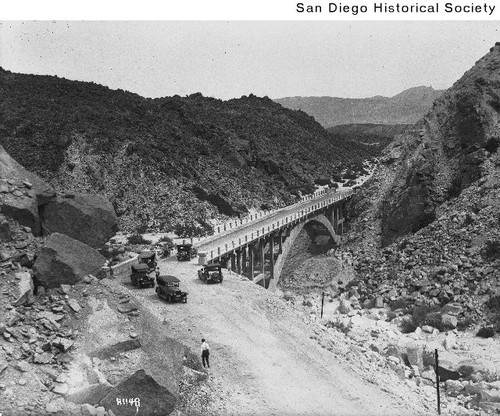 View of the Mountain Springs Grade bridge — Calisphere