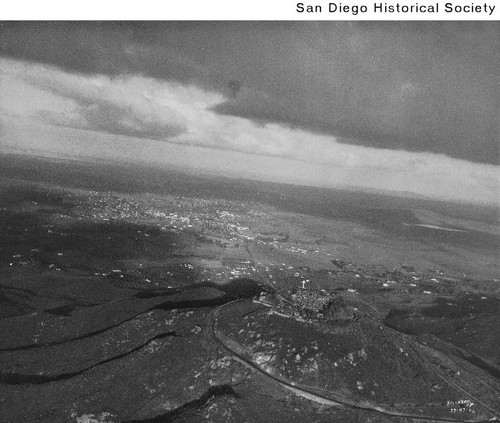 Aerial view of Mount Helix and surrounding areas