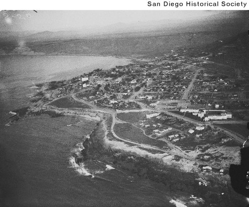 Aerial view of La Jolla coastline