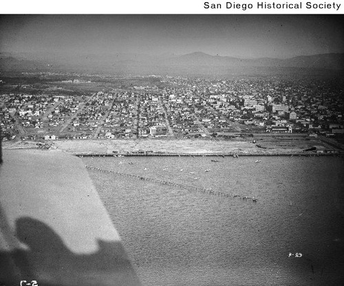 Aerial view of San Diego and waterfront