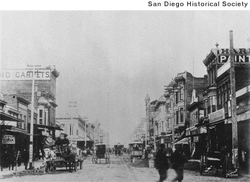 View looking north of Fifth and Island Streets