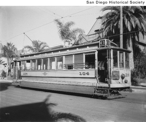 View of the No. 6 streetcar