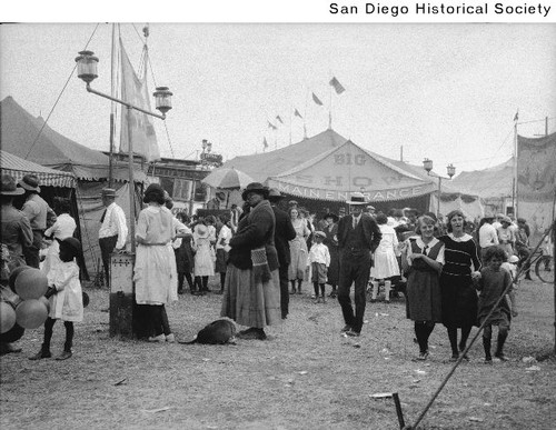 People spending a day at the circus