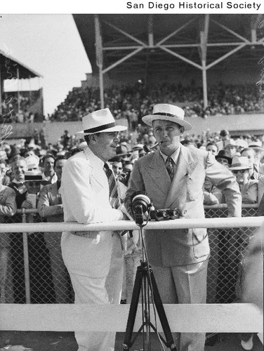 Pat O'Brien and Bing Crosby at the Del Mar Racetrack