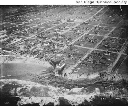 Aerial view of Ocean Beach and Sunset Cliffs